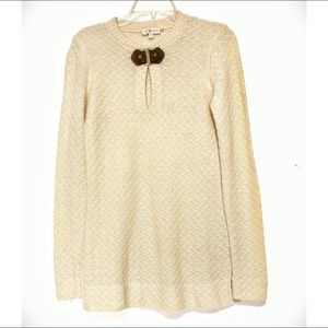 Tory Burch Mim Tunic Sweater leather buckles